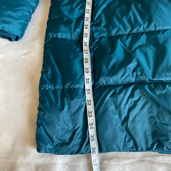 landsend turquoise puffer midi jacket - Picture 12 of 13